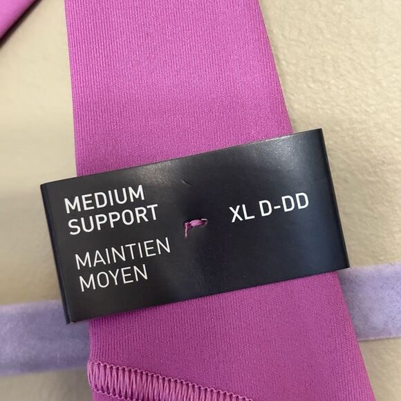 Adidas Women’s Powerimpact Training Medium Support Sports Bra Lilac XLDD - Picture 5 of 14